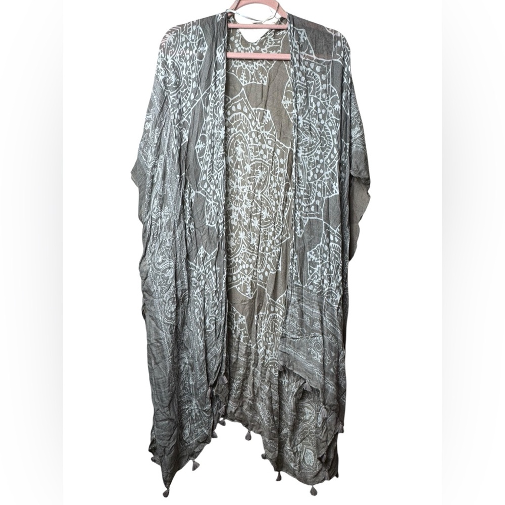 Lulus‎ Boho Mandala Print Kimono with Tassels - One Size
